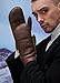 YISEVEN Men's Shearling Sheepskin Leather Gloves Mittens Lambskin Thick Fur Warm Wool Lined for Winter Cold Weather Dress Driving Work Gifts, Cognac Size Medium