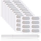 48 Pairs Eye Strips Sports Eye Stickers Breathable Strips with 1 White Pencil for Baseball Football Softball Fans on Game Day (Silver)