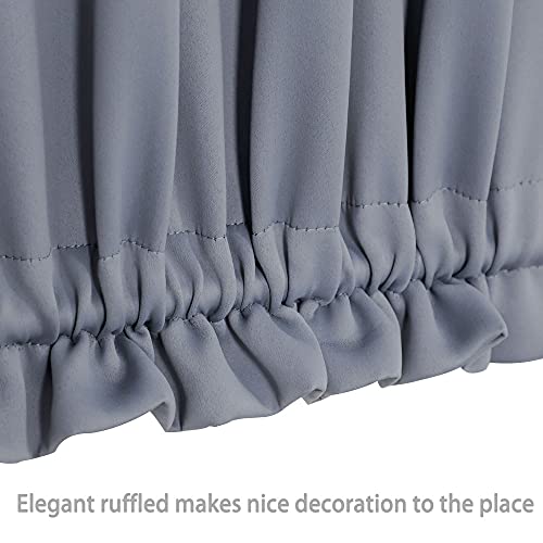 Panovous Grey French Door Curtains For Small Windows Elegant Curtains For Door Window Sidelight Curtain Grey 25X40 Inch 1 Panel #TOP5