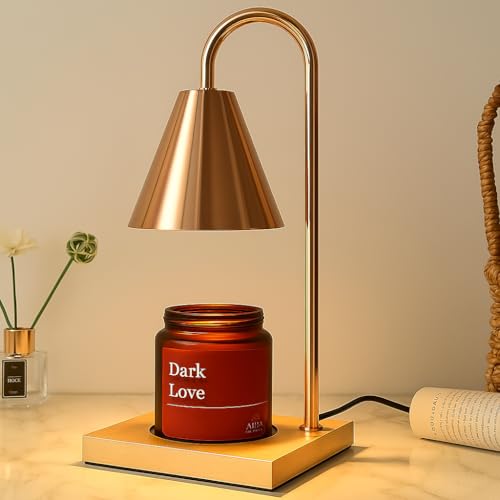 AuraDecor Lámpara calentadora de velas, luz regulable, lámpara...