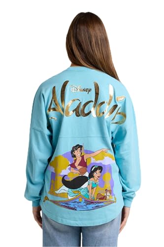 Spirit Jersey Disneys Jasmine and Aladdin Retro Blue Unisex Small