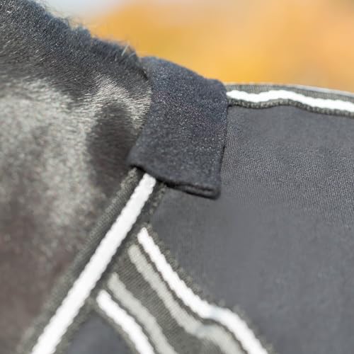 Equinavia Fryd 100% Cotton Stable Blanket for Horses | No Fill - Black - 82 in