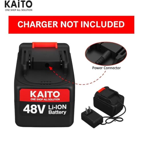 Image of KAITO 48V 10-Cell High Capacity Cordless Rechargeable Lithium-Ion Battery, 5.0Ah Rechargeable Battery | Compatible with Cordless Drill, Angle Grinder, Circular Saw, Blower & Car Pressure Washer