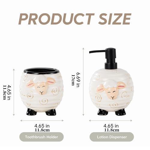 Dispensadores de limpieza de oveja para decorar el baño familiar 4