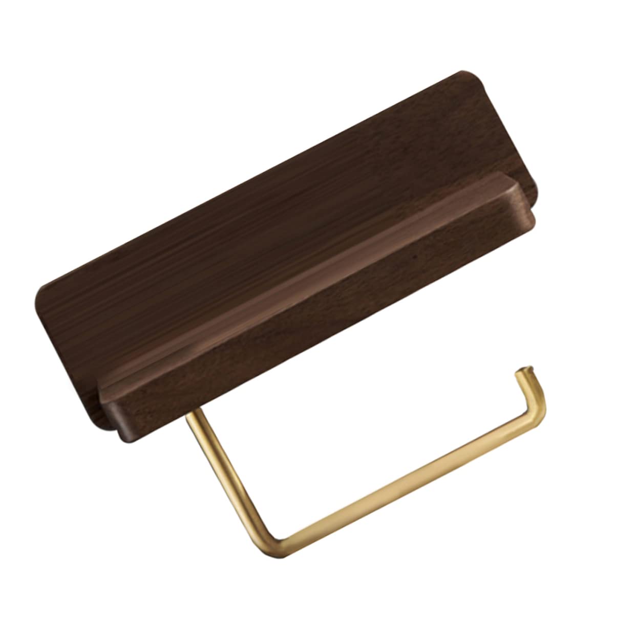 Balacoo Solid Wood Toilet Paper Roll Holder Wall-Mounted Paper Dispenser Industrial Bathroom Stand