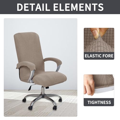 Coprisedia elastico per sedia da ufficio, lavabile, elasticizzato, per sedili con schienale alto, design avvolgente, rimovibile per una facile pulizia