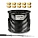 Produktbild PremiumX 100m Basic Koaxialkabel schwarz 135dB 4-Fach geschirmt SAT TV Koax Antennenkabel Satelliten-Kabel 10x F-Stecker