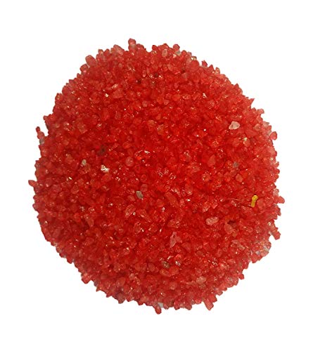 Image of Maalavya Sugar Size Crystal Sand for Home and Garden Decor, Aquarium Substrate (Candy Red, 950 Grams)