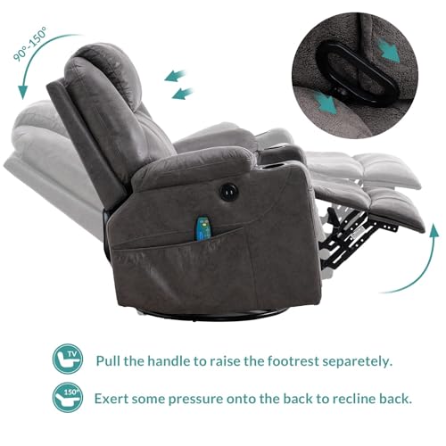 Sillón reclinable con función de mecedora y masaje miniatura 4