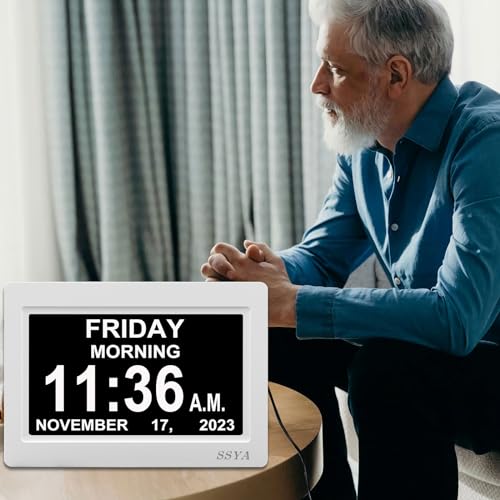 Ssya SSYA-DJU01 Digital Calendar Alarm Clock - Dementia Clocks thumb #6