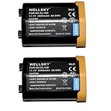 WELLSKY EN-EL18d EN-EL18c EN-EL18b EN-EL18a EN-EL18 [ パナソニックセル ] 互換バッテリー 2個 [ 純正品と同じよう使用可能 純正充電器で充電可能 残量表示可能 ] ニコン D4 / BL-5 / BL-6 / MB-D12 / MB-D18 / D4s / D5 / D6 / Z9
