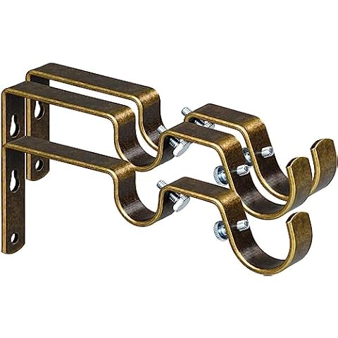 Heavy Duty Double Curtain Rod Brackets Cover