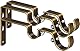 Generic Heavy Duty Doppel-Vorhangstangenhalter, 3 Stück, Antik Messing, Metall, Wandmontage, Vorhangstange, Antik Messing Finish