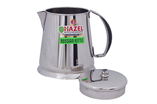 Image of HAZEL Restaurant Stainless Steel Tea Pot Water Kettle Pitcher Coffee Pot with Handle (1050 ml), Silver