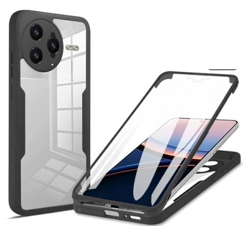 �P�[�X �Ή��@�� for Redmi K80,�Ή��@�� for Xiaomi Poco F7 Pro �J�����ی�����X�N���[���v���e�N�^�[��d�\��2in1�X�}�z�J�o�[ Black