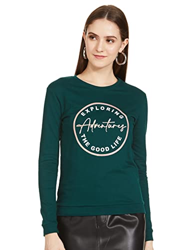 Image of Max Cotton Women Printed Round Neck Crew Neck Sweatshirt