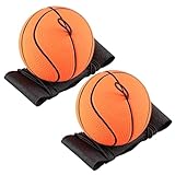 Odoukey 2 Stück Rebound-Bälle mit Handgelenkschlaufe, 60 mm Gummi-Basketball-Handgelenkbälle an Einer Schnur, federnde Handgelenkbälle für Kinder und Erwachsene