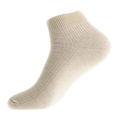 Aniler 4 Pairs Men's Cotton Odor-resistant Short Socks Thin Style for Spring and Autumn Cotton Short Socks