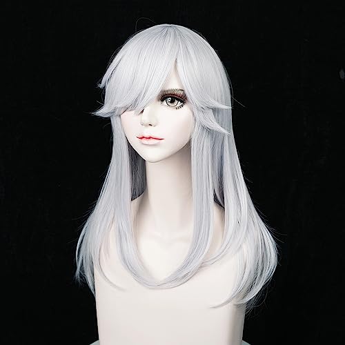 Image of Max Beauty Anime Multiple Characters Cosplay Wigs for Genshin Impact + Free Cap (White-sr)