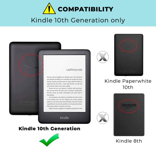 Capa Kindle 10a geração - WB Ultra Leve, Silicone Flexível e Sensor Magnético - Origami Tecido Rosa