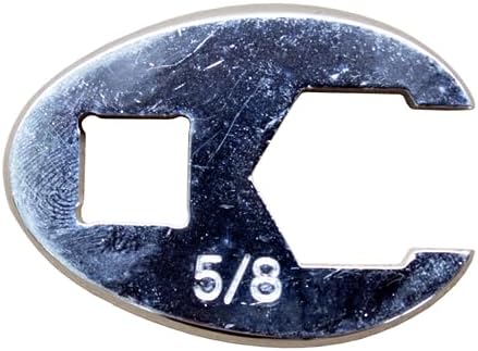 K tool International 22300 SAE Crowfoot Flare Nut Wrench Set with 3/8" Drive for Garages, Repair Shops and DIY, Heat-treated, 3/8" to 7/8", Chrome, Socket Rail, Use on Hydraulic Line Fittings, 8 Piece