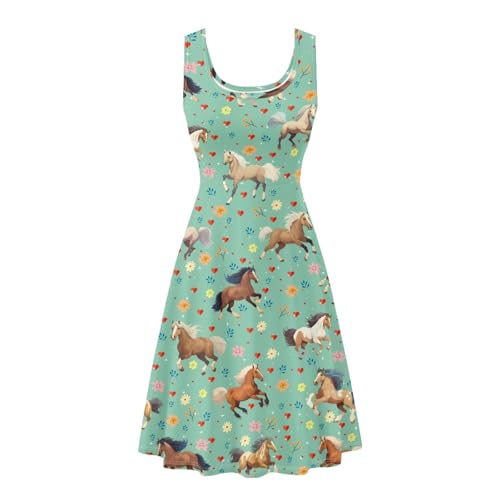 Image of Renewold Women's Sleeveless Tank Dress with Pockets, Casual Scoop Neck A-Line Sundress for Summer, Travel and Vacation