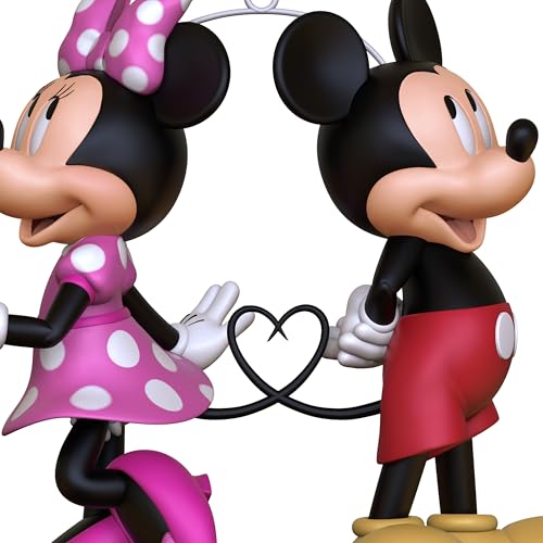 Image of Hallmark Keepsake Disney Hanging Ornament - Minnie & Mickey Mouse Heart Design