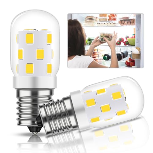 Image of Gaormii LED Refrigerator Light Bulb T8 297048600 241552802 Replacement Refrigerator 40W Compatible with Whirl-Pool Kenm-ore, Frigi-daire, Elect-rolux, 3W 380LM White Light, E17 Base, 2 Pack
