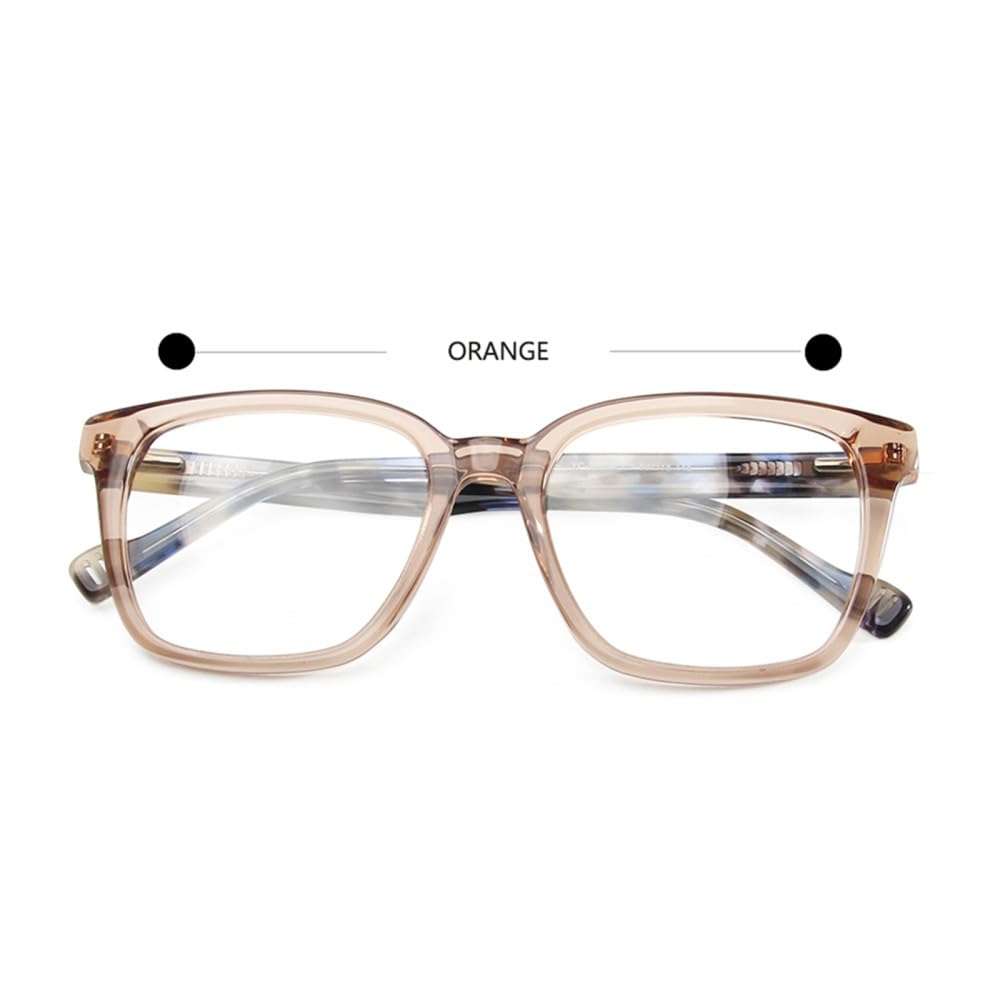 Occhiali da vista quadrati colorati da uomo con montatura in acetato da donna