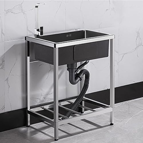 Évier de jardin en acier inoxydable pour usage intérieur extérieur de 51cm