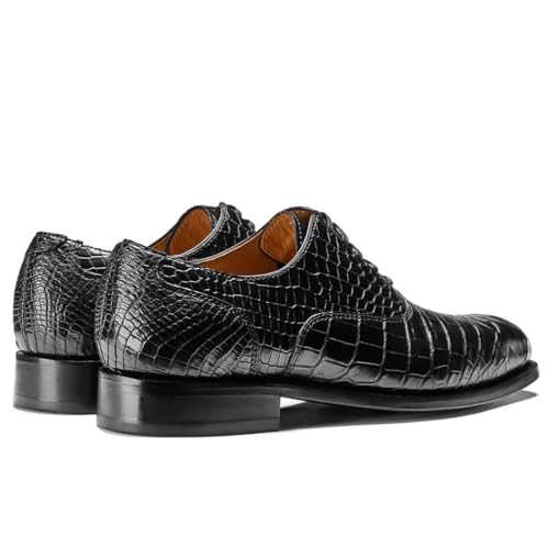 Men's Dress Shoes Genuine Italy Alligator Crocodile Leather Shoes Handmade Luxury Oxford Shoes with Leather Outsole for Formal Events, Business, Wedding3