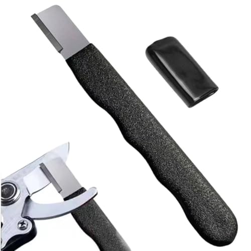 Outdoor Portable Dual-Purpose Whetstone, Multipurpose Garden Tool Blade Sharpener for Knife, Pocket Sharpening Stone, Pocket Knife Sharpener for Gardening, Lawn Care, Loppers (Black)
