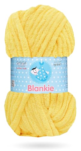 Image of M.G ENTERPRISE Knitting Yarn Thick Chunky Wool, Blankie Dark Cream 400 GMS Best Used with Knitting Needles-A Art-BDIA