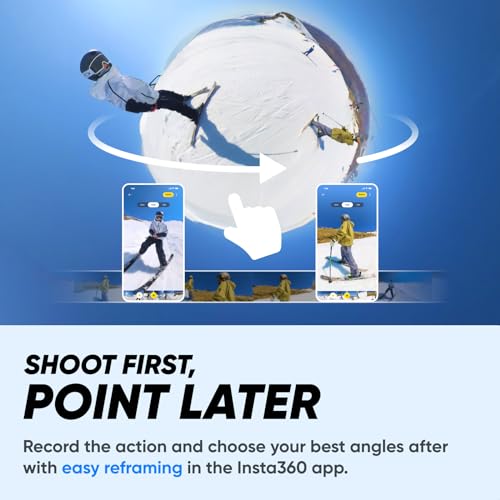 Image of Insta360 X3 Snow Kit (New Version) - 360 Action Camera with 5.7K 360 Active HDR Video, 4K Single-Lens Camera, Waterproof, FlowState Stabilization, 2.29 inch Touchscreen, AI Editing, Wintersports