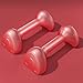Hanteln Vinyl Hantel Gewicht Hantel Resistant Sweat & Feuchtigkeit in verschiedenen Gewichten Variationen 1kg, 1.5kg, 2kg, 3kg, 2er-Set Fitness-Hanteln Trainieren ( Color : Rojo , Size : 2kg×2 )