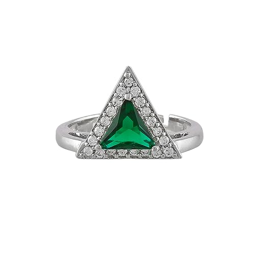 Green Triangle Cut CZ Jewelry Box Set