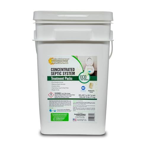 Instant Power Professional - Paquetes de tratamiento para sistema séptico concentrado, mantenimiento de fosas sépticas, 25 libras