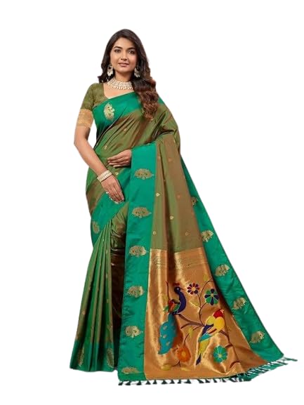 Soft silk saree with gold zari motifs-image-42