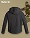 Hurley Mens Soft Shell Micro Fleece Jacket - Water Resistant Performance Stretch Woven Lightweight Jacket for Men (Size S-XL), Size Medium, Heather Dark Stone Grey