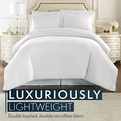 image for HC Collection Ice Blue California King Bed Skirt - Dust Ruffle w/ 14 I