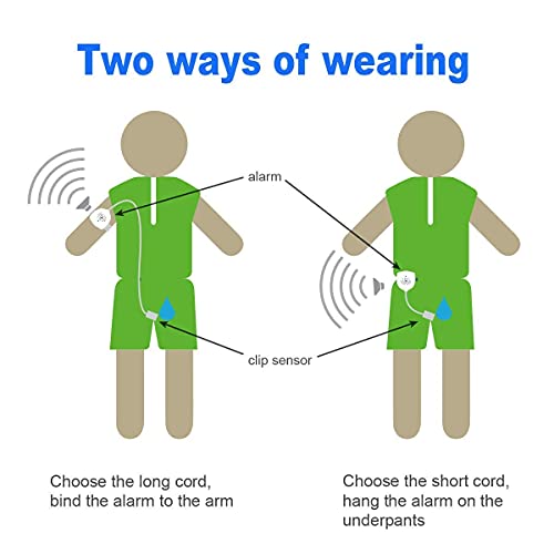Bedwetting Alarm For Boys And Girls, Usb Rechargeable, Pee Alarm With Music Optional And Volume Control, Potty Alarm With Sounds And Vibration, Bed-Wetting Sensor For Kids Adults #TOP4