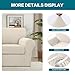Turquoize 2 Piece Chair Covers for Living Room Armchair Couch Cover with Individual Cushion Covers Furniture Cover for Chairs (Chair,BiscottiBeige)