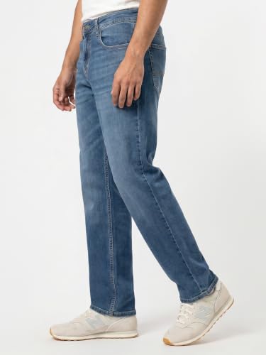 Image of Spykar Men's Chico Relaxed Fit Jeans | Mid Rise | Casual Denim | Stretch Fit | Jeans for Man