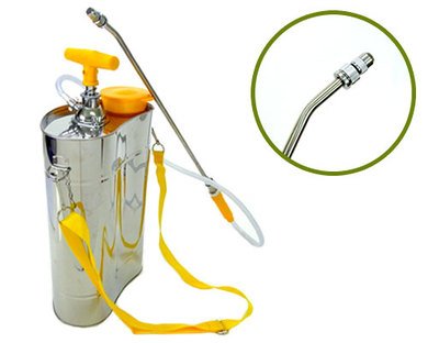 Amazon.co.jp: ステンレス製 肩掛け式噴霧器 9L 人力噴霧器 ES-9C ハチ