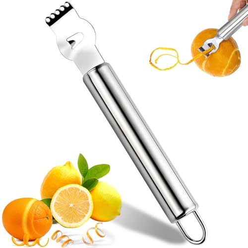 Grattugia per Limoni,Zester Formaggi Manuale in Acciaio Inox,Pelapatate al Limone Professionale Microplane Grattugia Peelers al Limone per Cocktail al Gin,Lime e Arance,Utensile da Cucina Zestenreißer