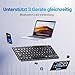 iClever Bluetooth Tastatur, Mac Tastatur Kabellos, Deutsches QWERTZ Layout, Wiederaufladbare, Umschalten zwischen 3 Geräten mit Multi Device Mac Funktastatur für MacBook Pro/Air, iMac