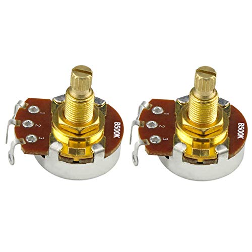 IKN 2 pièces Pots de contrôle de Volume de tonalité de guitare pleine taille B500K potentiomètre conique linéaire L18mm… - Les Beatles, Paul McCartney, John Lennon, RIngo Starr, George Harrison IKN 2 pièces Pots de contrôle de Volume de tonalité de guitare pleine taille B500K potentiomètre conique linéaire L18mm… – Image 3