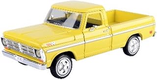 1972 F-100 Pickup Truck Yellow Timeless Legends Series 1/24 Diecast Model Car by Motormax 79384Y