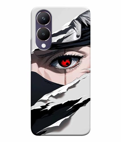 Image of Red Eyes Printed Hard Back Case Cover & Compatible for Vivo Y28 5G | Vivo Y17S 5G (Multicolor) - D1811