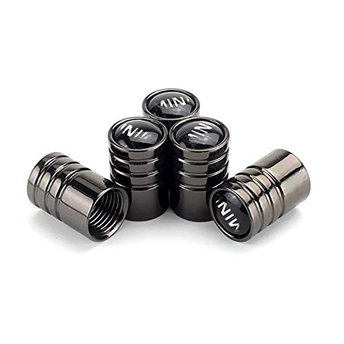 TK-KLZ 5Pcs Chrome Car Wheel Tires Valve Stem Caps for BMW Mini JCW Countryman Clubman PACEMAN Cabrio Coupe Roadster ONE Cooper S Tattoo Decorative Accessories